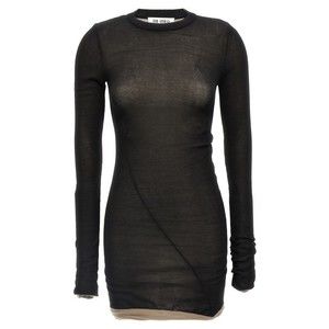 The Attico Two-Material Knit Mini Dress With Asymmetrical Hemline - NWT